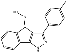 4-(Hydroxyimino)-3-(4-methylphenyl)indeno[2,3-d]pyrazole 结构式