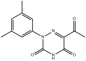 6-乙酰基-2-(3,5-二甲基苯基)-1,2,4-三嗪-3,5(2H,4H)-二酮 结构式