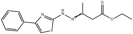 ETHYL 3-[(Z)-2-(4-PHENYL-1,3-THIAZOL-2-YL)HYDRAZONO]BUTANOATE 结构式
