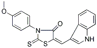 (5E)-5-(1H-Indol-3-ylmethylene)-3-(4-methoxyphenyl)-2-thioxo-1,3-thiazolidin-4-one 结构式