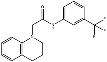 2-[3,4-DIHYDRO-1(2H)-QUINOLINYL]-N-[3-(TRIFLUOROMETHYL)PHENYL]ACETAMIDE 结构式