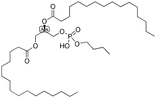 1,2-DIPALMITOYL-SN-GLYCERO-3-PHOSPHOBUTANOL (SODIUM SALT);16:0 PHOSPHATIDYLBUTANOL 结构式