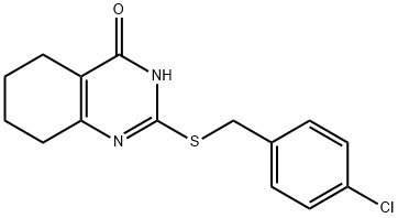 2-[(4-CHLOROBENZYL)SULFANYL]-5,6,7,8-TETRAHYDRO-4-QUINAZOLINOL 结构式