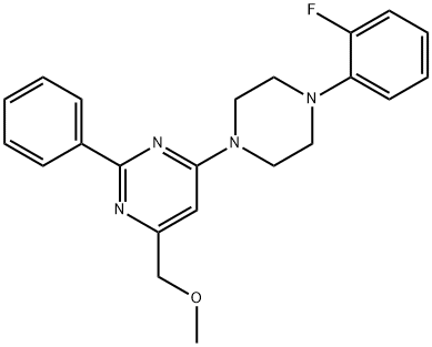 (6-[4-(2-FLUOROPHENYL)PIPERAZINO]-2-PHENYL-4-PYRIMIDINYL)METHYL METHYL ETHER 结构式