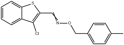 3-CHLORO-1-BENZOTHIOPHENE-2-CARBALDEHYDE O-(4-METHYLBENZYL)OXIME 结构式