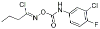 N-([(3-CHLORO-4-FLUOROANILINO)CARBONYL]OXY)BUTANIMIDOYL CHLORIDE 结构式