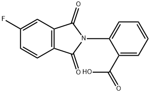 2-(5-氟-1,3-二氧杂吲哚-2-基)苯甲酸 结构式