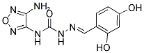 2,4-DIHYDROXYBENZALDEHYDE N-(4-AMINO-1,2,5-OXADIAZOL-3-YL)SEMICARBAZONE 结构式