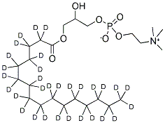 1-PALMITOYL(D31)-2-HYDROXY-SN-GLYCERO-3-PHOSPHOCHOLINE 结构式