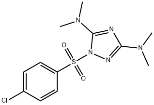 1-[(4-CHLOROPHENYL)SULFONYL]-N3,N3,N5,N5-TETRAMETHYL-1H-1,2,4-TRIAZOLE-3,5-DIAMINE 结构式