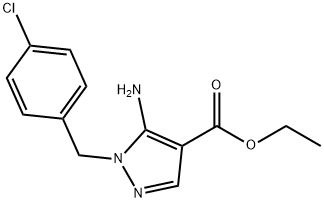 5-氨基-1-(4-氯苄基)吡唑-4-羧酸乙酯 结构式