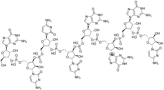 GCCCGGGC, 5'-NON-PHOSPHORYLATED 结构式