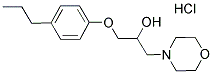 1-MORPHOLIN-4-YL-3-(4-PROPYLPHENOXY)PROPAN-2-OL HYDROCHLORIDE 结构式