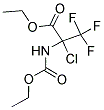 ETHYL 2-CHLORO-2-[(ETHOXYCARBONYL)AMINO]-3,3,3-TRIFLUOROPROPANOATE 结构式