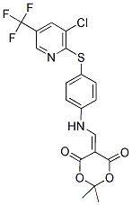 5-(((4-(3-CHLORO-5-(TRIFLUOROMETHYL)(2-PYRIDYLTHIO))PHENYL)AMINO)METHYLENE)-2,2-DIMETHYL-1,3-DIOXANE-4,6-DIONE 结构式