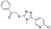 2-([5-(6-CHLORO-3-PYRIDYL)-4-METHYL-4H-1,2,4-TRIAZOL-3-YL]THIO)-1-PHENYLETHAN-1-ONE 结构式