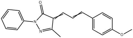 4-(3-(4-METHOXYPHENYL)PROP-2-ENYLIDENE)-3-METHYL-1-PHENYL-2-PYRAZOLIN-5-ONE 结构式