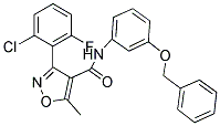 (3-(2-CHLORO-6-FLUOROPHENYL)-5-METHYLISOXAZOL-4-YL)-N-(3-(PHENYLMETHOXY)PHENYL)FORMAMIDE 结构式
