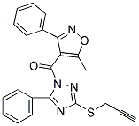 5-METHYL-3-PHENYLISOXAZOL-4-YL 5-PHENYL-3-PROP-2-YNYLTHIO(1,2,4-TRIAZOLYL) KETONE 结构式