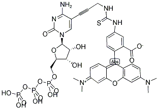 TETRAMETHYLRHODAMINE-6-CTP 结构式