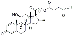 1,4-PREGNADIEN-9-ALPHA-CHLORO-16-BETA-METHYL-11-BETA, 17,21-TRIOL-3,20-DIONE 21-HEMISUCCINATE 结构式