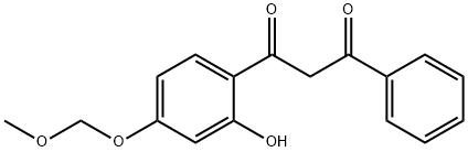 1-[2-HYDROXY-4-(METHOXYMETHOXY)PHENYL]-3-PHENYLPROPANE-1,3-DIONE 结构式