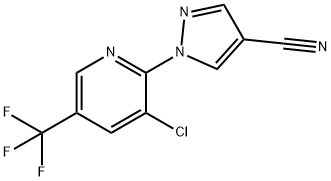 1-[3-CHLORO-5-(TRIFLUOROMETHYL)-2-PYRIDINYL]-1H-PYRAZOLE-4-CARBONITRILE 结构式