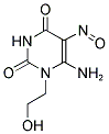 6-AMINO-1-(2-HYDROXY-ETHYL)-5-NITROSO-1H-PYRIMIDINE-2,4-DIONE 结构式