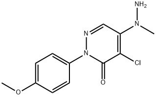 4-CHLORO-2-(4-METHOXYPHENYL)-5-(1-METHYLHYDRAZINO)-3(2H)-PYRIDAZINONE 结构式