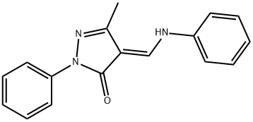 3-METHYL-1-PHENYL-4-((PHENYLAMINO)METHYLENE)-2-PYRAZOLIN-5-ONE 结构式