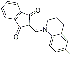 2-((6-METHYL-1,2,3,4-TETRAHYDROQUINOLYL)METHYLENE)INDANE-1,3-DIONE 结构式