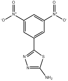 5-(3,5-二硝基苯基)-1,3,4-噻二唑-2-胺 结构式