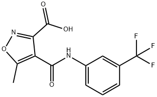 3-CARBOXY-5-METHYLISOXAZOLE-4-CARBOX(3-TRIFLUOROMETHYL)ANILIDE 结构式