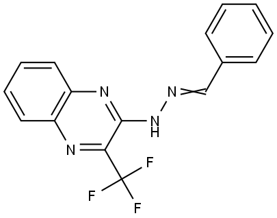 Benzenecarbaldehyde N-[3-(trifluoromethyl)-2-quinoxalinyl]hydrazone 结构式