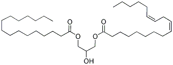 1-棕榈酸-3亚油酸甘油酯 结构式