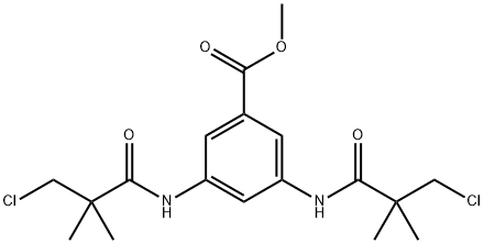 METHYL 3,5-BIS[(3-CHLORO-2,2-DIMETHYLPROPANOYL)AMINO]BENZENECARBOXYLATE 结构式