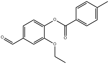 4-甲基-苯甲酸2-乙氧基-4-甲酰-苯酯 结构式