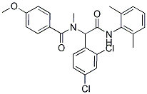 N-[1-(2,4-DICHLOROPHENYL)-2-(2,6-DIMETHYLANILINO)-2-OXOETHYL]-4-METHOXY-N-METHYLBENZAMIDE 结构式