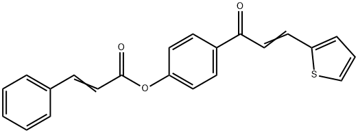 4-[3-(2-THIENYL)ACRYLOYL]PHENYL 3-PHENYLACRYLATE 结构式