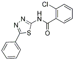 2-CHLORO-N-(5-PHENYL-1,3,4-THIADIAZOL-2-YL)BENZAMIDE 结构式