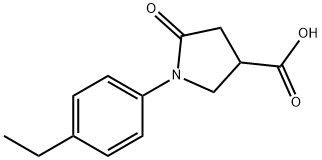 1-(4-乙基-苯基)-5-氧代-吡咯烷-3-羧酸 结构式