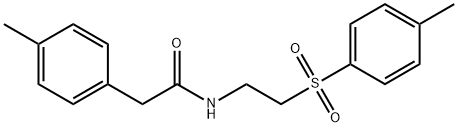 2-(4-METHYLPHENYL)-N-(2-[(4-METHYLPHENYL)SULFONYL]ETHYL)ACETAMIDE 结构式