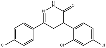 6-(4-CHLOROPHENYL)-4-(2,4-DICHLOROPHENYL)-4,5-DIHYDRO-3(2H)-PYRIDAZINONE 结构式
