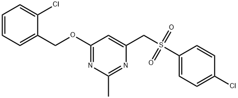 (6-[(2-CHLOROBENZYL)OXY]-2-METHYL-4-PYRIMIDINYL)METHYL 4-CHLOROPHENYL SULFONE 结构式