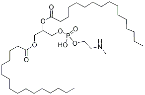 1,2-DIPALMITOYL-SN-GLYCERO-3-PHOSPHOETHANOLAMINE-N-METHYL 结构式