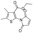 2-(2,5-DIOXO-2,5-DIHYDRO-PYRROL-1-YL)-4,5-DIMETHYL-THIOPHENE-3-CARBOXYLIC ACID ETHYL ESTER 结构式