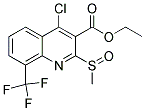 ETHYL 4-CHLORO-2-(METHYLSULFINYL)-8-(TRIFLUOROMETHYL)QUINOLINE-3-CARBOXYLATE 结构式