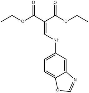 DIETHYL 2-[(1,3-BENZOXAZOL-5-YLAMINO)METHYLENE]MALONATE 结构式