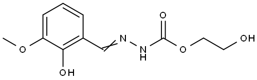 2-Hydroxyethyl 2-[(2-hydroxy-3-methoxyphenyl)methylene]-1-hydrazinecarboxylate 结构式