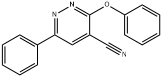 3-PHENOXY-6-PHENYL-4-PYRIDAZINECARBONITRILE 结构式